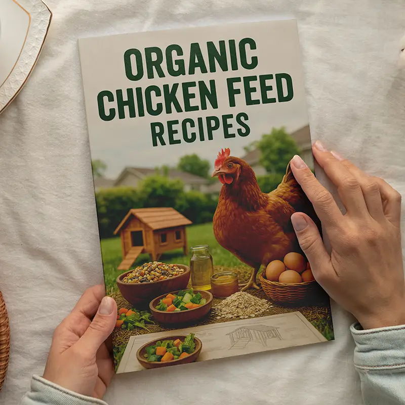 Raising chickens in a home-built coop for daily organic egg production